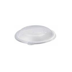 Plato plano de pasta de celulosa con tapa pet cm 25