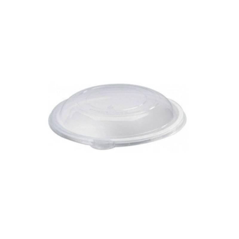 Piatto piano in polpa di cellulosa con coperchio in pet cm 25
