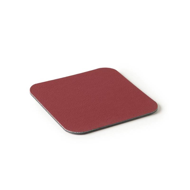 Quadratischer Untersetzer Star in bordeaux laminiert pvc cm 10