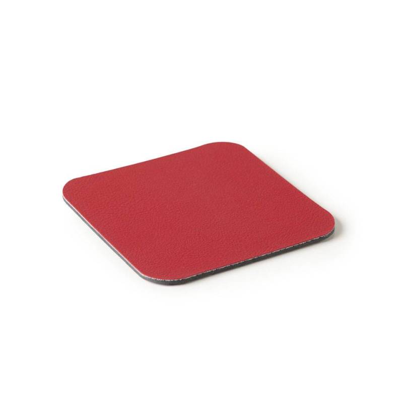 Posavasos cuadrado Estrella en pvc rojo laminado cm 10