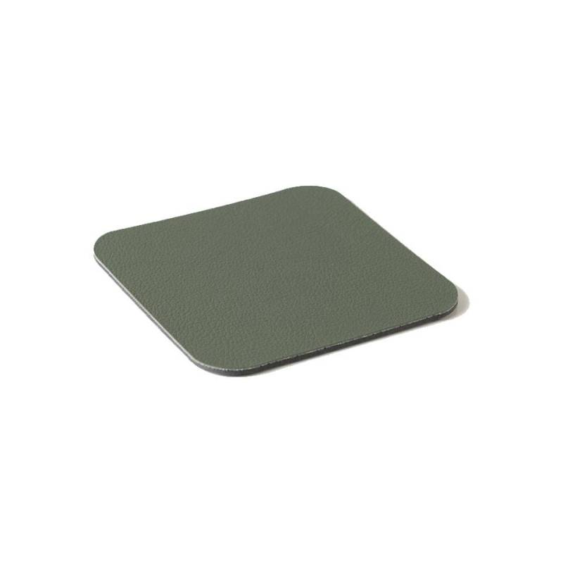 Sous-verre carré Étoile en pvc vert laminé cm 10