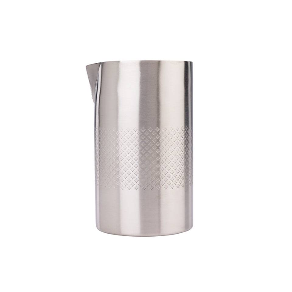 Mixing tin Double Walled in acciaio inox decoro diamond lattice cl 62,5