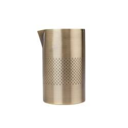 Mixtopf Double Walled in Edelstahl Dekoration Diamantgitter antik gold cl 62,5