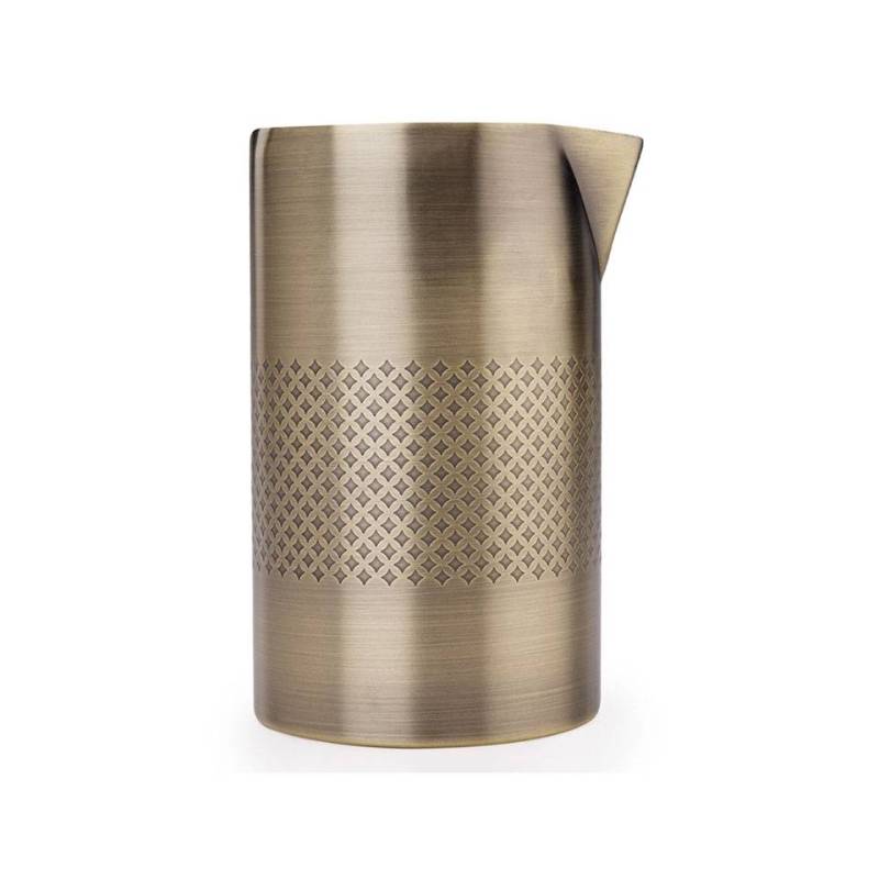 Mixtopf Double Walled in Edelstahl Dekoration Diamantgitter antik gold cl 62,5