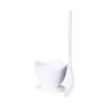 White polypropylene egg holder with spoon cm 5x4