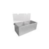 Condiment holder 2 stainless steel and plastic trays