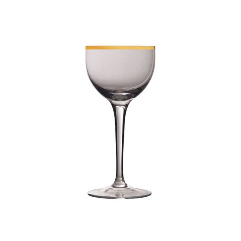 Vaso alto de cóctel Urban Bar con borde dorado cl 17
