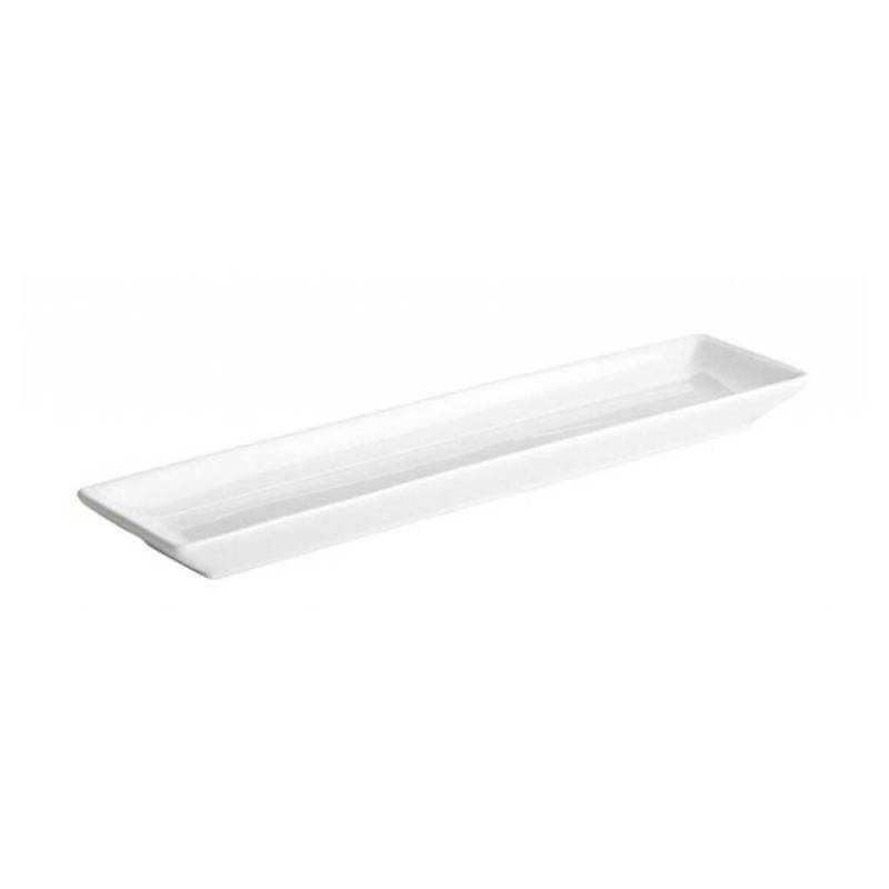 Bandeja rectangular de porcelana blanca Ming 18x7 cm