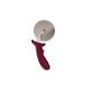 Coupe-pizza courbe en acier inoxydable avec manche bordeaux cm 10