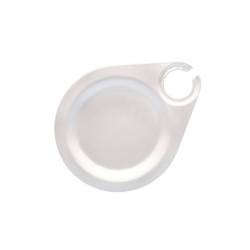 Fortune party plate with hole in white melamine 21.6 cm