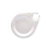 Fortune party plate with hole in white melamine 21.6 cm