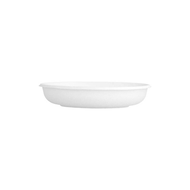 Plato ovalado fondo biónico en bagazo cm 20,3x13,5x4