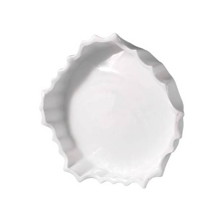 White porcelain pleated round podium riser cm 23,5