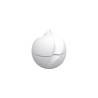 Coupe Superball en porcelaine blanche mate avec couvercle 9.5x12 cm