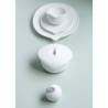 Coupe Superball en porcelaine blanche mate avec couvercle 9.5x12 cm
