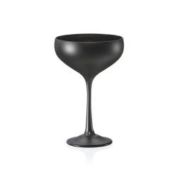 Coppa champagne Pralines in vetro nero cl 18