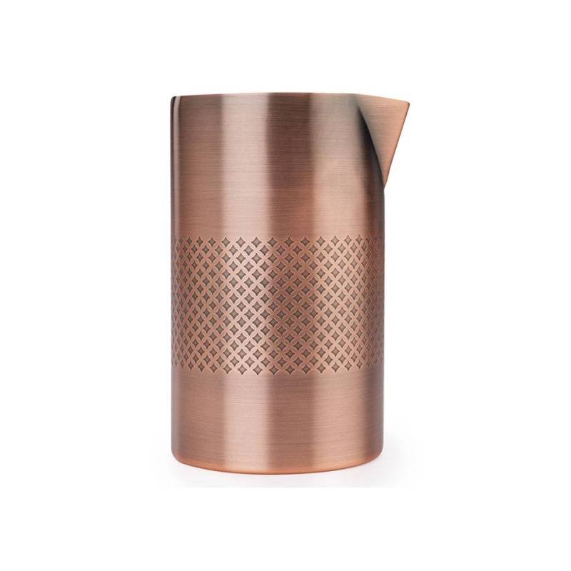 Boite à mélange Double paroi acier inoxydable décor diamant cuivre cl 62,5