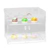 Vetrinetta pasticceria a 2 piani in policarbonato trasparente cm 45x31x37