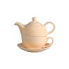 Tea for one breakfast in ivory and white porcelain cl 32-45