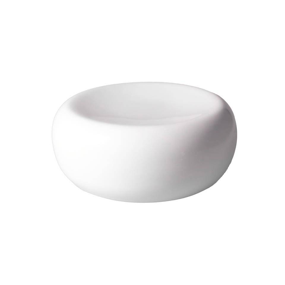 Velvet white porcelain round podium riser cm 7.5