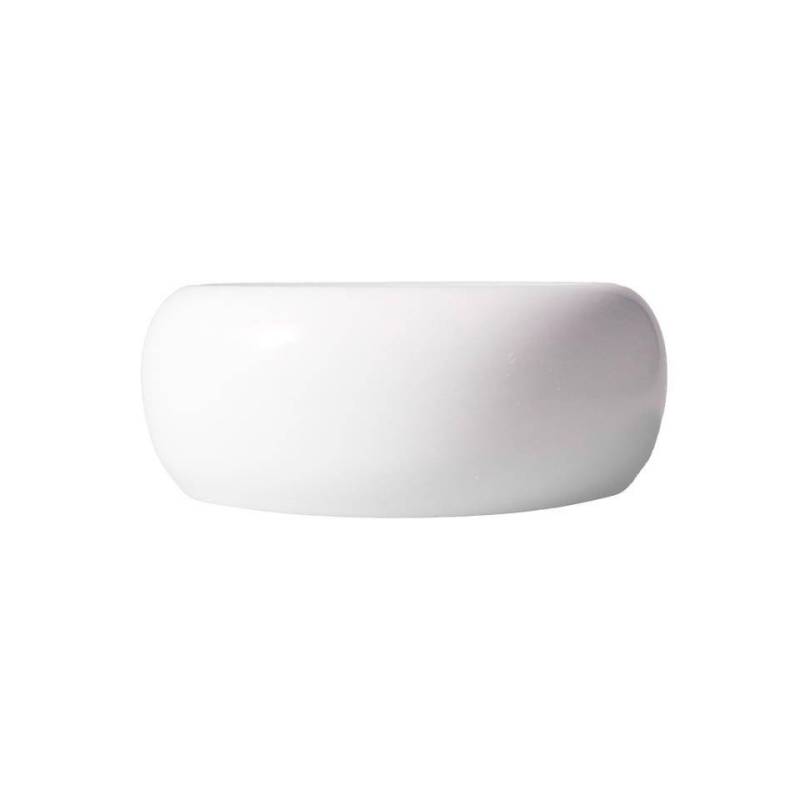 Velvet white porcelain round podium riser cm 7.5