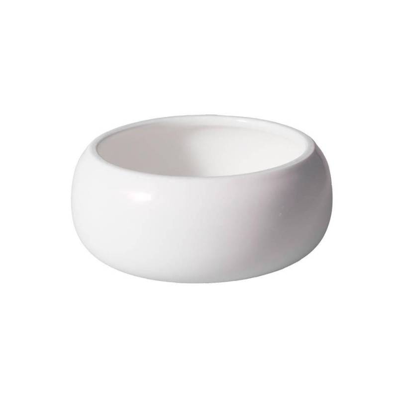 Velvet white porcelain round podium riser cm 7.5