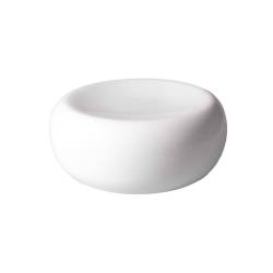 Velvet white porcelain round podium riser cm 10