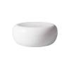 Portapasteles redondo de porcelana blanca aterciopelada 13 cm