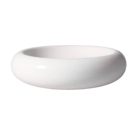 Plat à coussin en porcelaine blanche Velours 16 cm