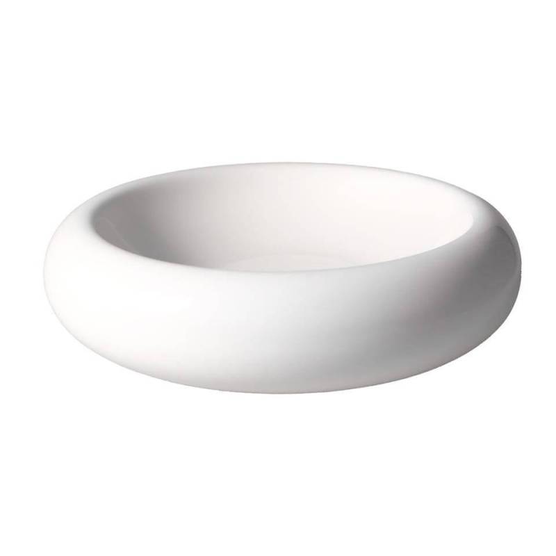 Plat à coussin en porcelaine blanche Velours 22 cm