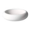 Velvet pillow bottom plate in white porcelain 22 cm