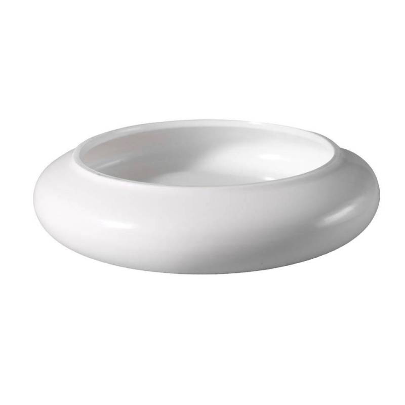 Velvet pillow bottom plate in white porcelain 22 cm