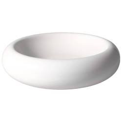 Plato de porcelana blanca con cojín de terciopelo 28 cm