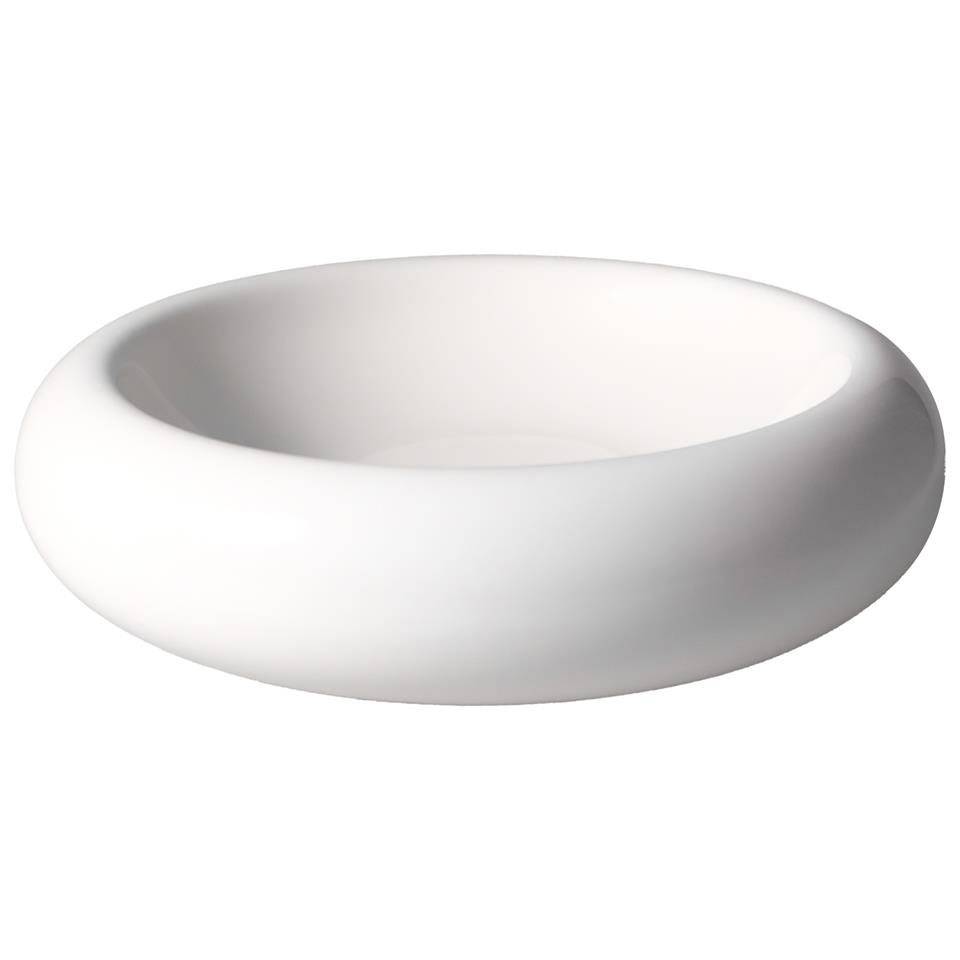 Velvet pillow bottom plate in white porcelain 28 cm