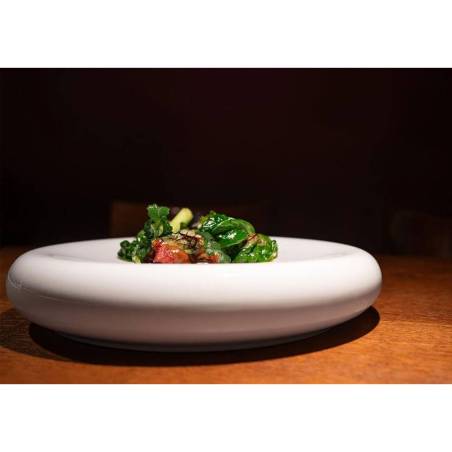 White porcelain Velvet pillow top dish cm 15.5