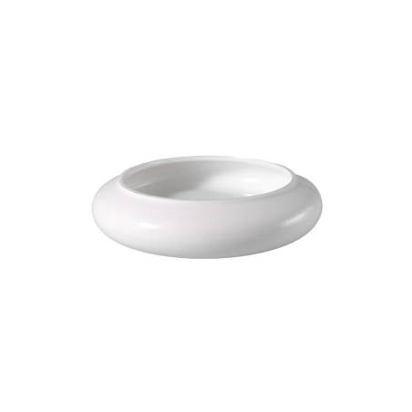 Piatto piano cuscino Velvet in porcellana bianca cm 15,5