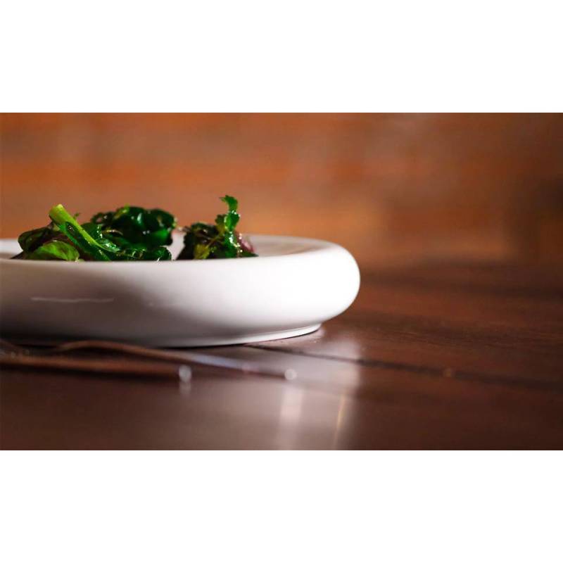 White porcelain Velvet pillow top dish 27 cm