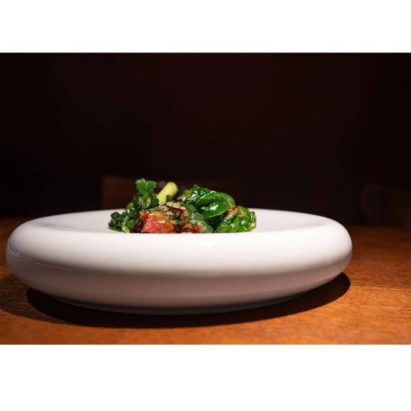 White porcelain Velvet pillow top dish 27 cm