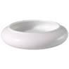 Plato cojín terciopelo porcelana blanca 27 cm