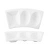 Plato/appetidor de porcelana blanca Frankfurt de 3 compartimentos 17x8 cm