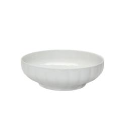 Ensaladera acanalada Napoli/Trento de porcelana blanca 26 cm