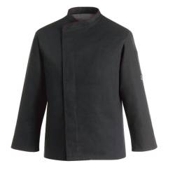 Chaqueta de cocinero confort poliéster y algodón negro XXXXXL