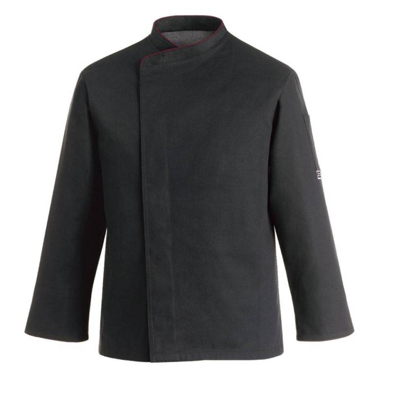 Comfort cook jacket in polyester and cotton black XXXXXL