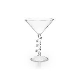 Torchon verre soufflé à la bouche verre à martini cl 28
