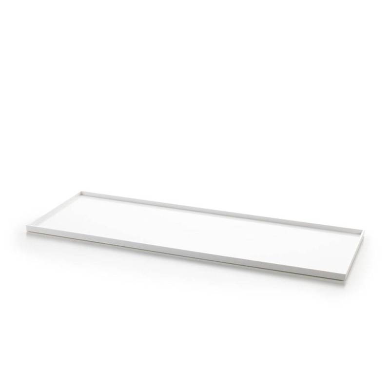 Plateau rectangulaire à pâtisserie/bar en abs blanc cm 50x20x1
