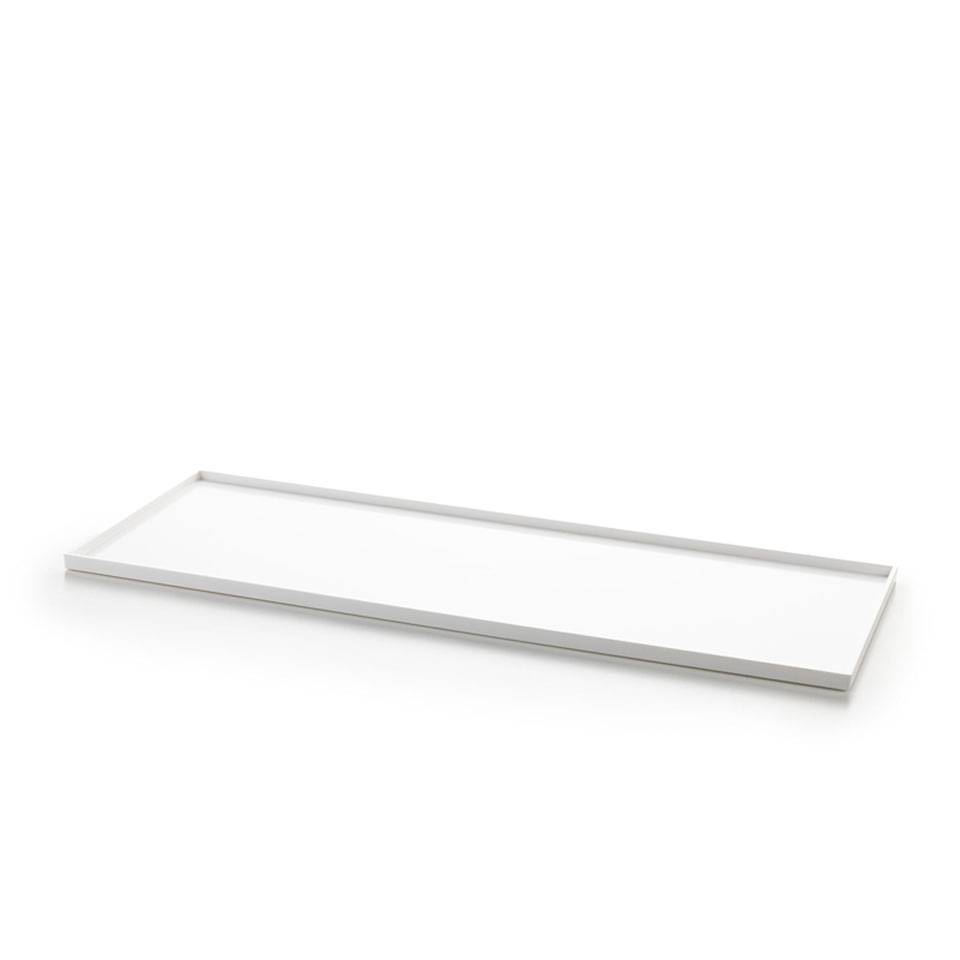 Rectangular pastry/bar tray in abs white cm 50x20x1