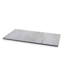 Rectangular gn 1/1 white marble effect acrylic tray cm 53x32.5