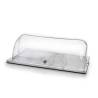 Bandeja rectangular gn 1/1 de acrílico blanco efecto mármol cm 53x32,5
