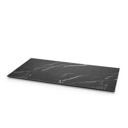 Rechteckiges Tablett gn 1/1 schwarzes Acryl mit Marmoreffekt cm 53x32,5