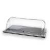 Rechteckiges Tablett gn 1/1 schwarzes Acryl mit Marmoreffekt cm 53x32,5